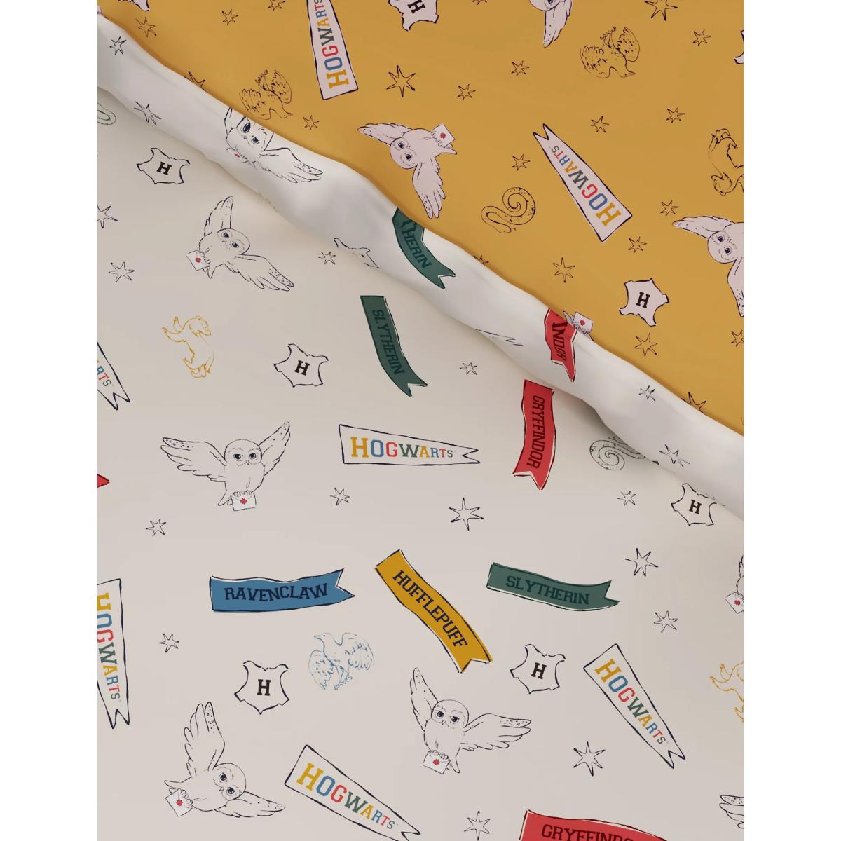M&S  Cotton Blend Harry Potter™ Bedding Set - SGL - Yellow Mix, Yellow Mix – image 3