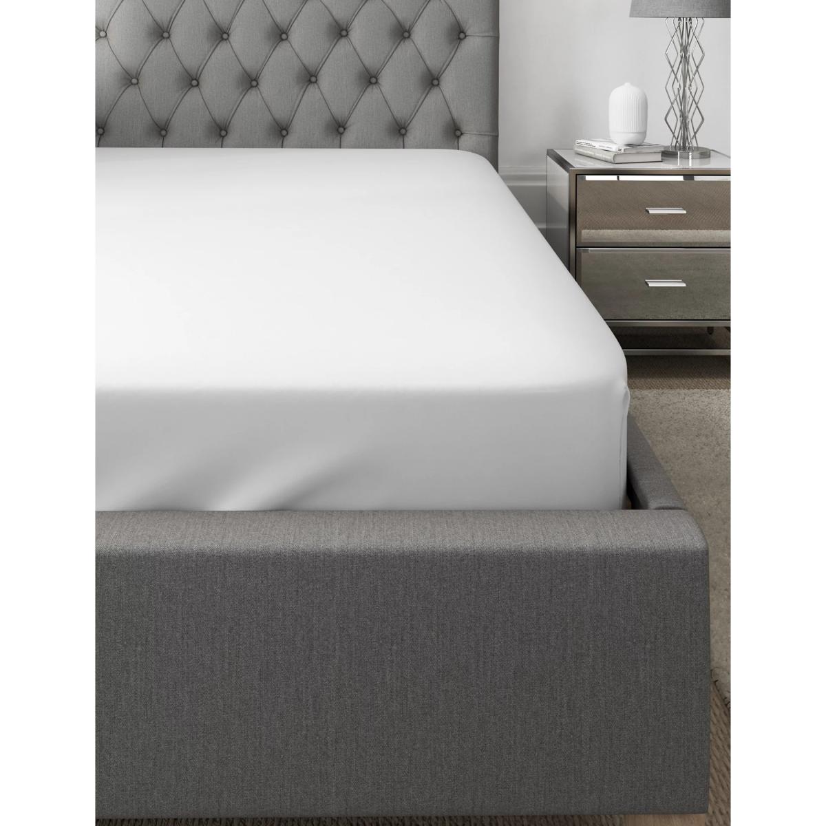 M&S Egyptian Cotton 400 Thread Count Deep Fitted Sheet - SGL - Duck Egg, Duck Egg – image 2