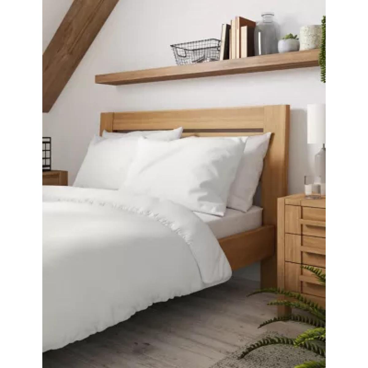 M&S Jersey Bedding Set - 5FT - White, White,Mid Blue,Grey Marl,Natural,Pink – image 1