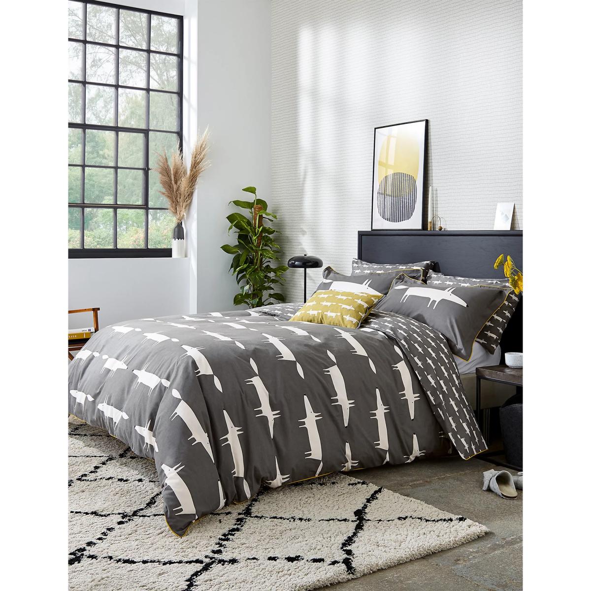 M&S Scion Pure Cotton Mr Fox Bedding Set - 6FT - Charcoal, Charcoal – image 2