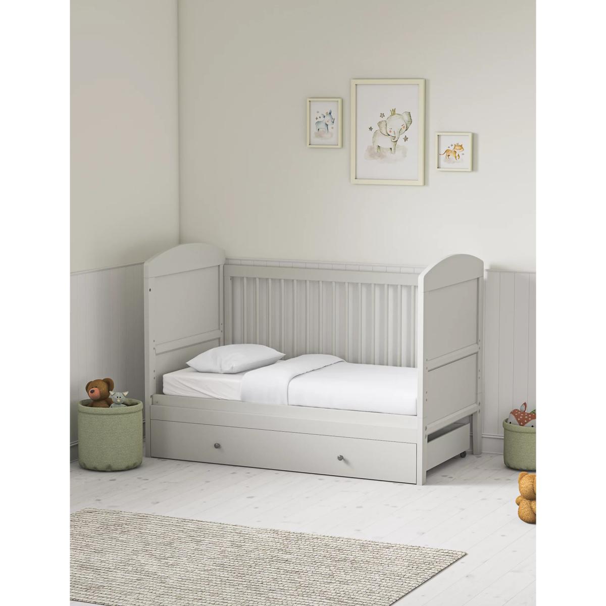 M&S Dreamskin&reg; Pure Cotton Toddler Bedding Set - Light Grey, White,Light Grey – image 2