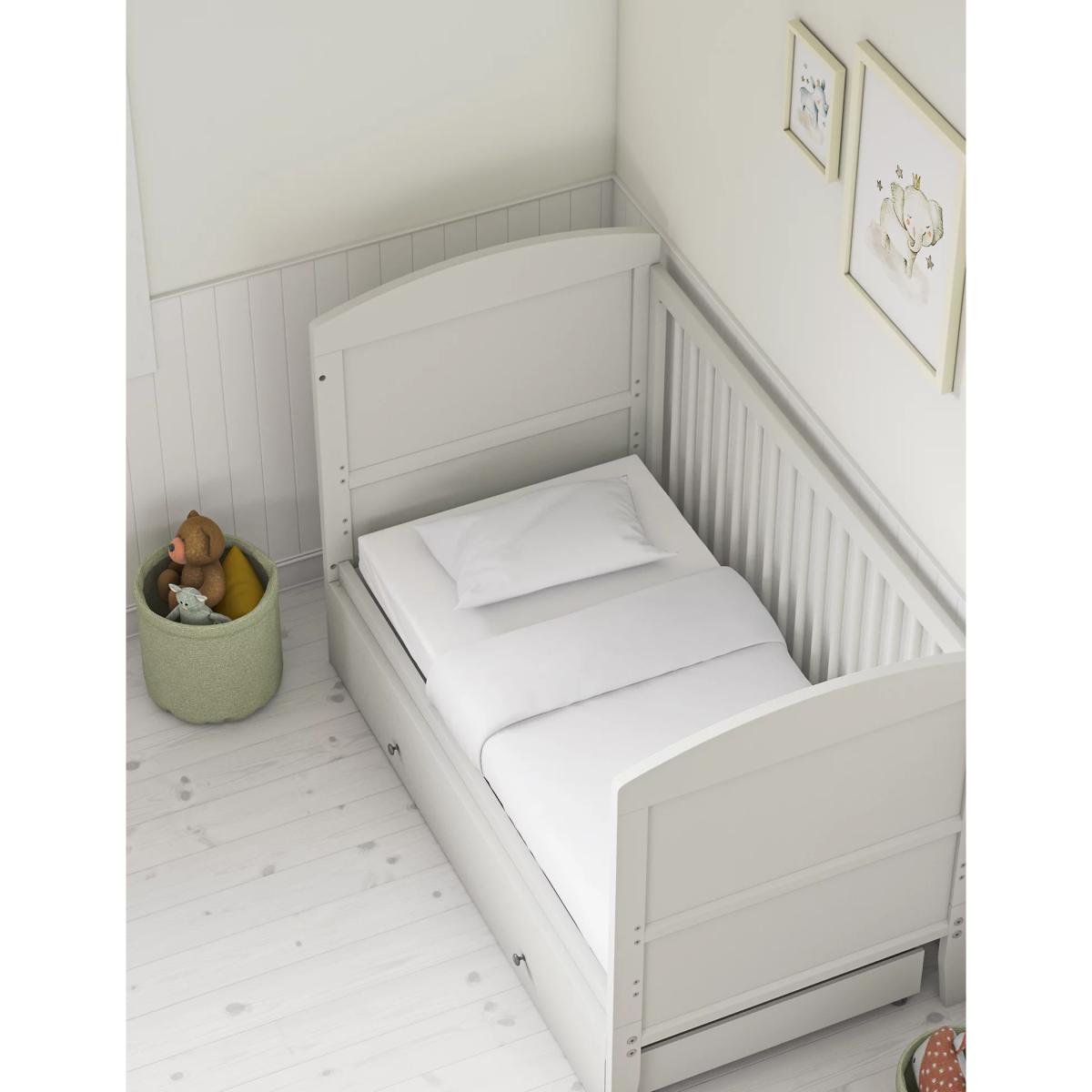 M&S Dreamskin&reg; Pure Cotton Toddler Bedding Set - Light Grey, White,Light Grey – image 4