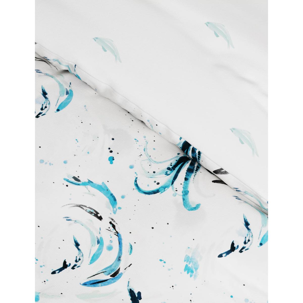 M&S Cotton Rich Watercolour Coastal Bedding Set - 6FT - Blue Mix, Blue Mix – image 1