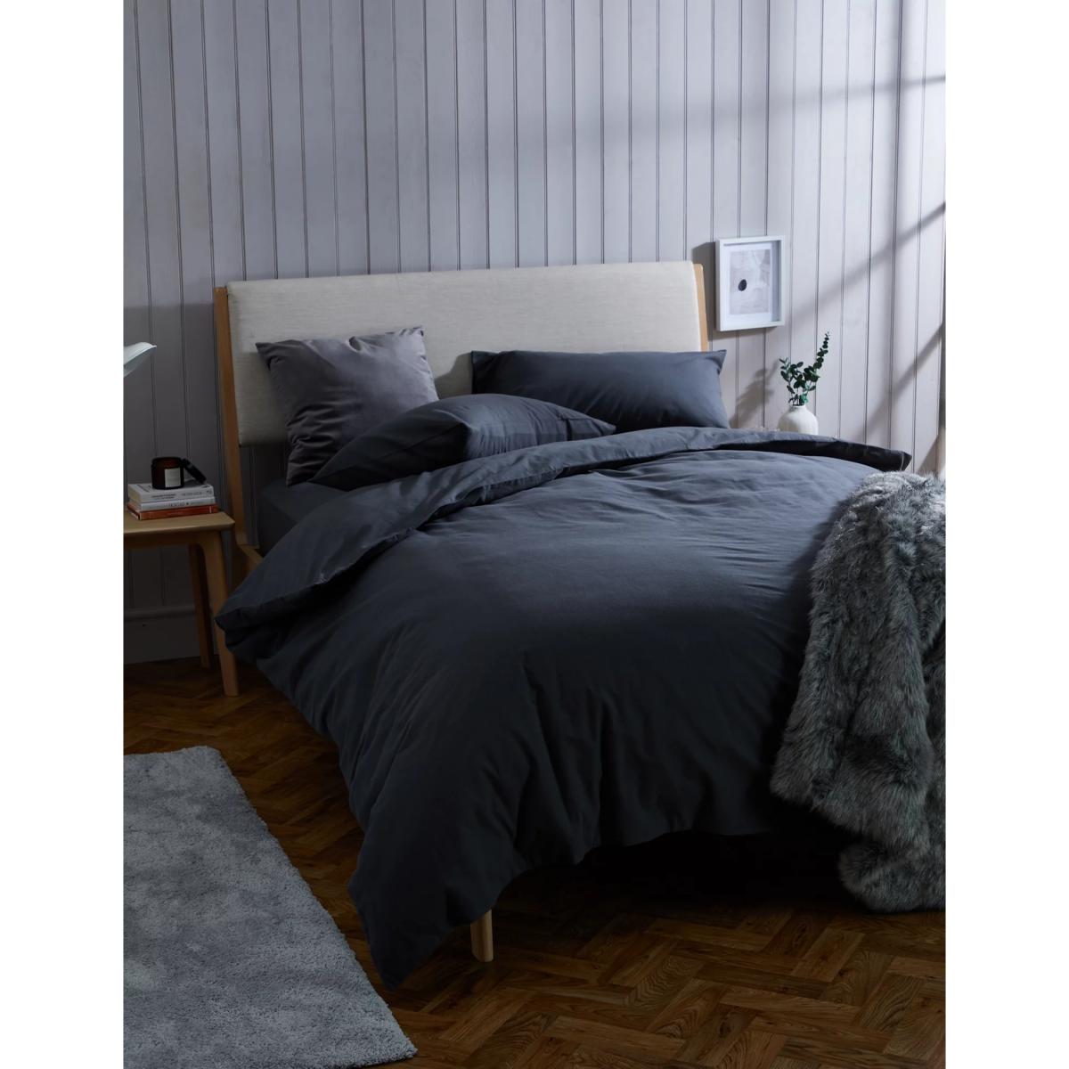 M&S Pure Brushed Cotton Bedding Set - 5FT - White, White,Sand – image 4