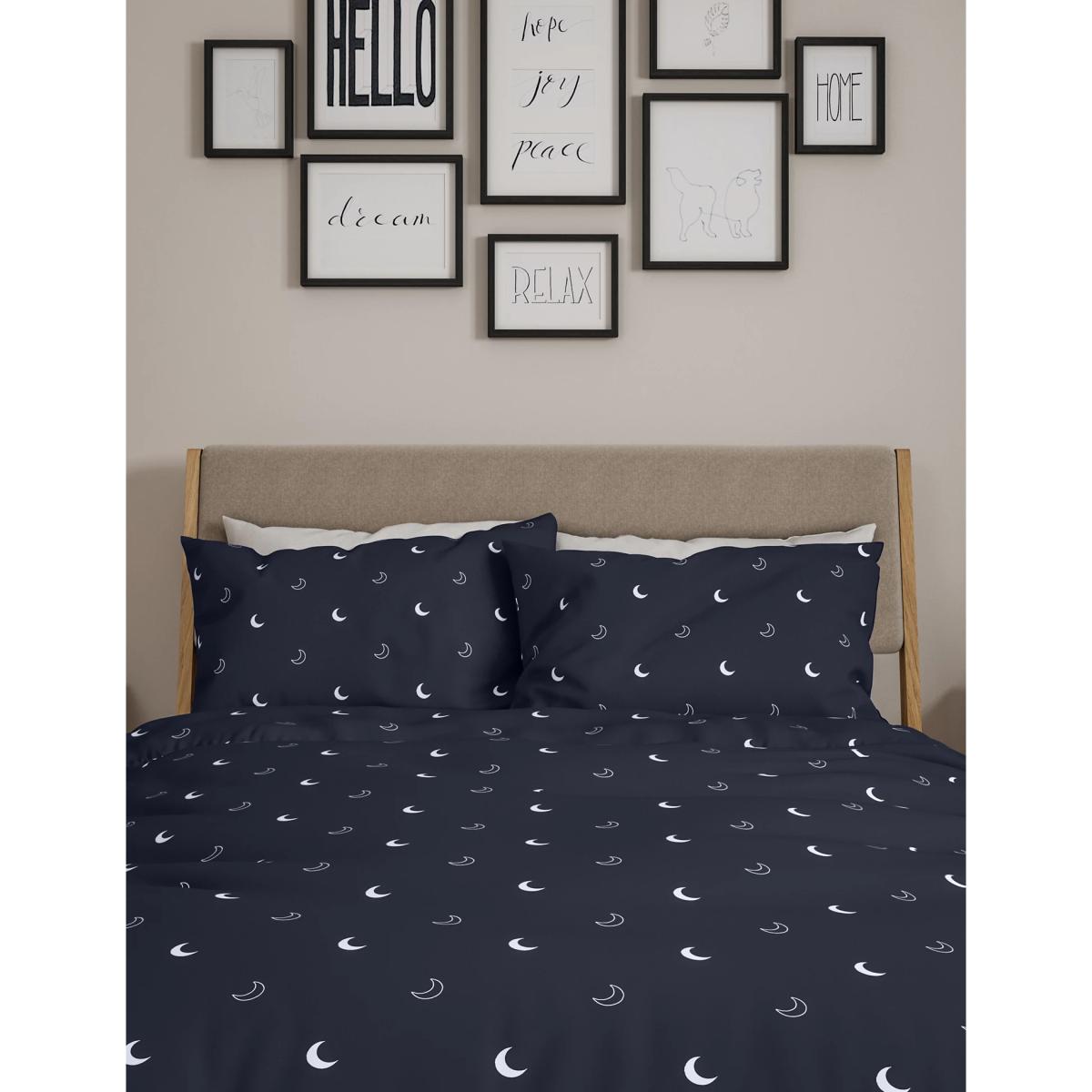 M&S 2 Pack Cotton Mix Moon Bedding Sets - 6FT - Navy, Navy – image 2