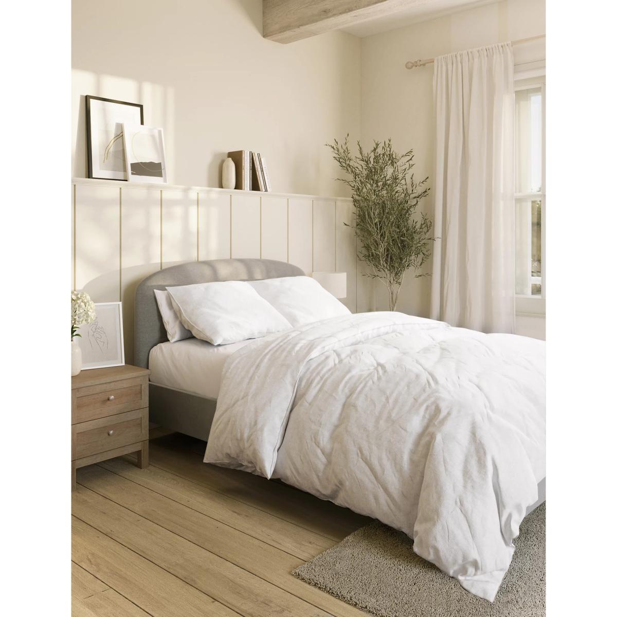 M&S Pure Linen Bedding Set - 5FT - White, White,Denim,Natural,Medium Grey,Sage,Pink – image 2