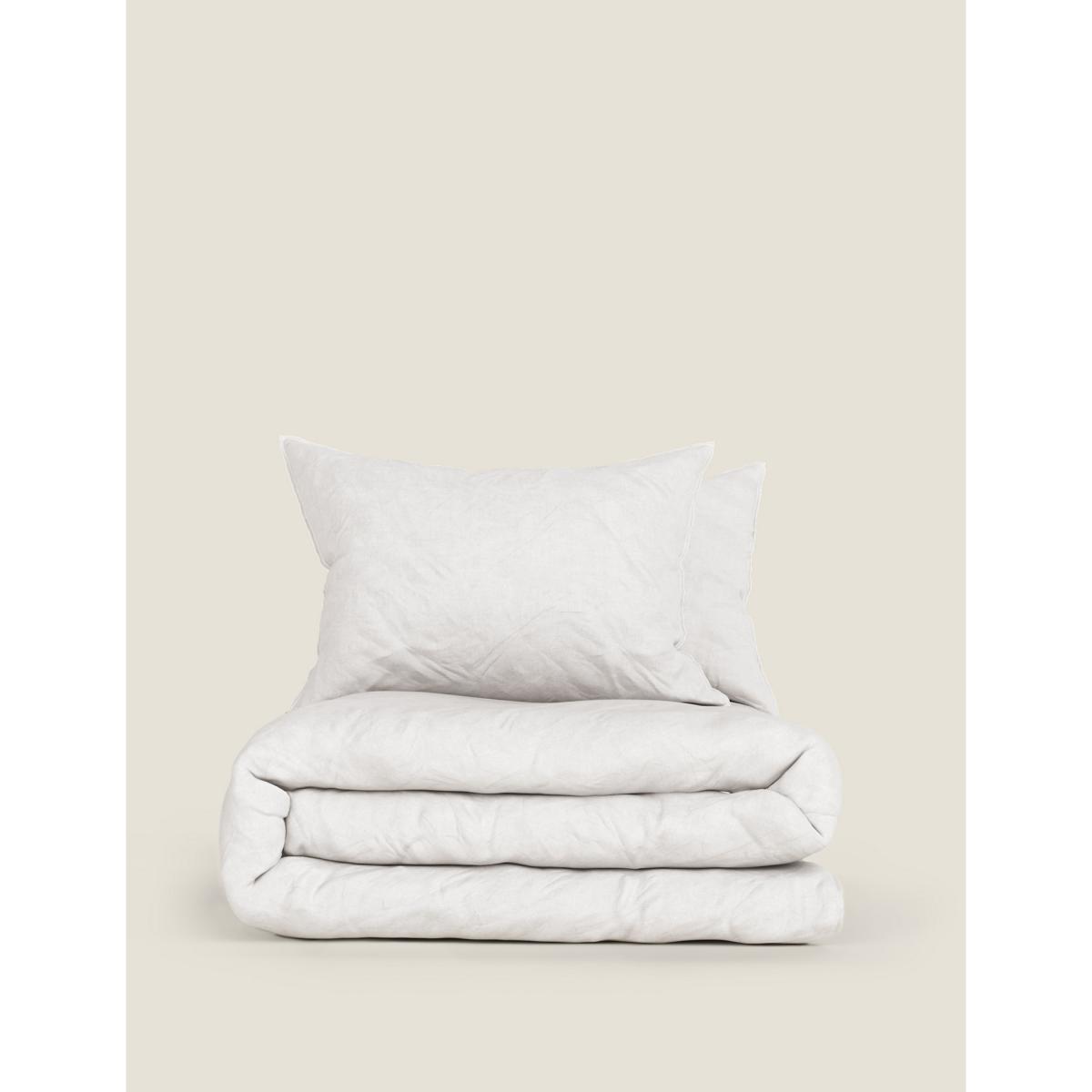 M&S Pure Linen Bedding Set - 5FT - White, White,Denim,Natural,Medium Grey,Sage,Pink – image 5