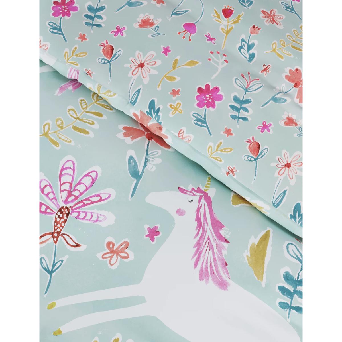 M&S Cotton Blend Unicorn Bedding Set - SGL - Blue Mix, Blue Mix – image 3