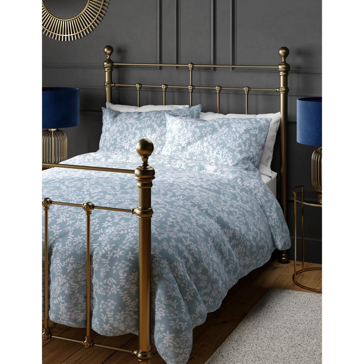 M&S 2 Pack Cotton Mix Floral Bedding Sets - 6FT - Duck Egg, Duck Egg – image 3