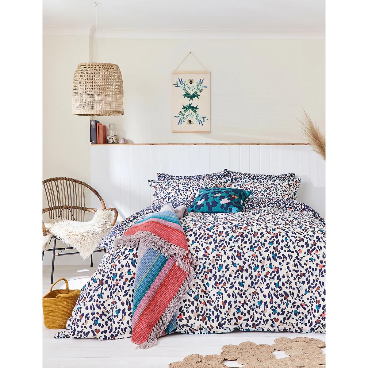 Joules Pure Cotton Lynx Leopard Bedding Set - 6FT - Multi, Multi – image 2