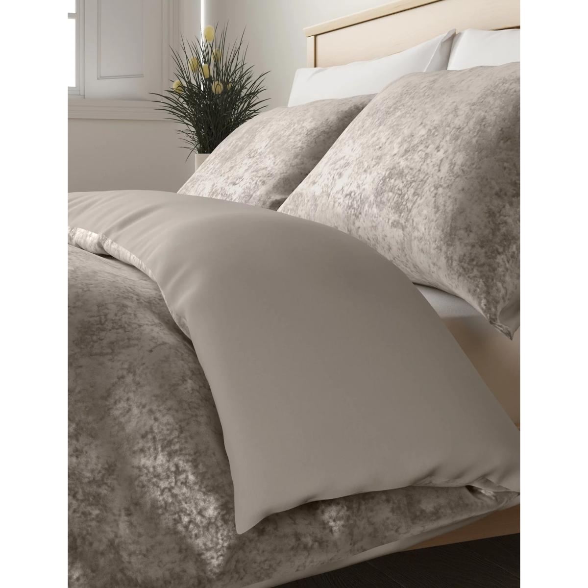 M&S Velvet Bedding Set - SGL - Mink, Mink – image 3