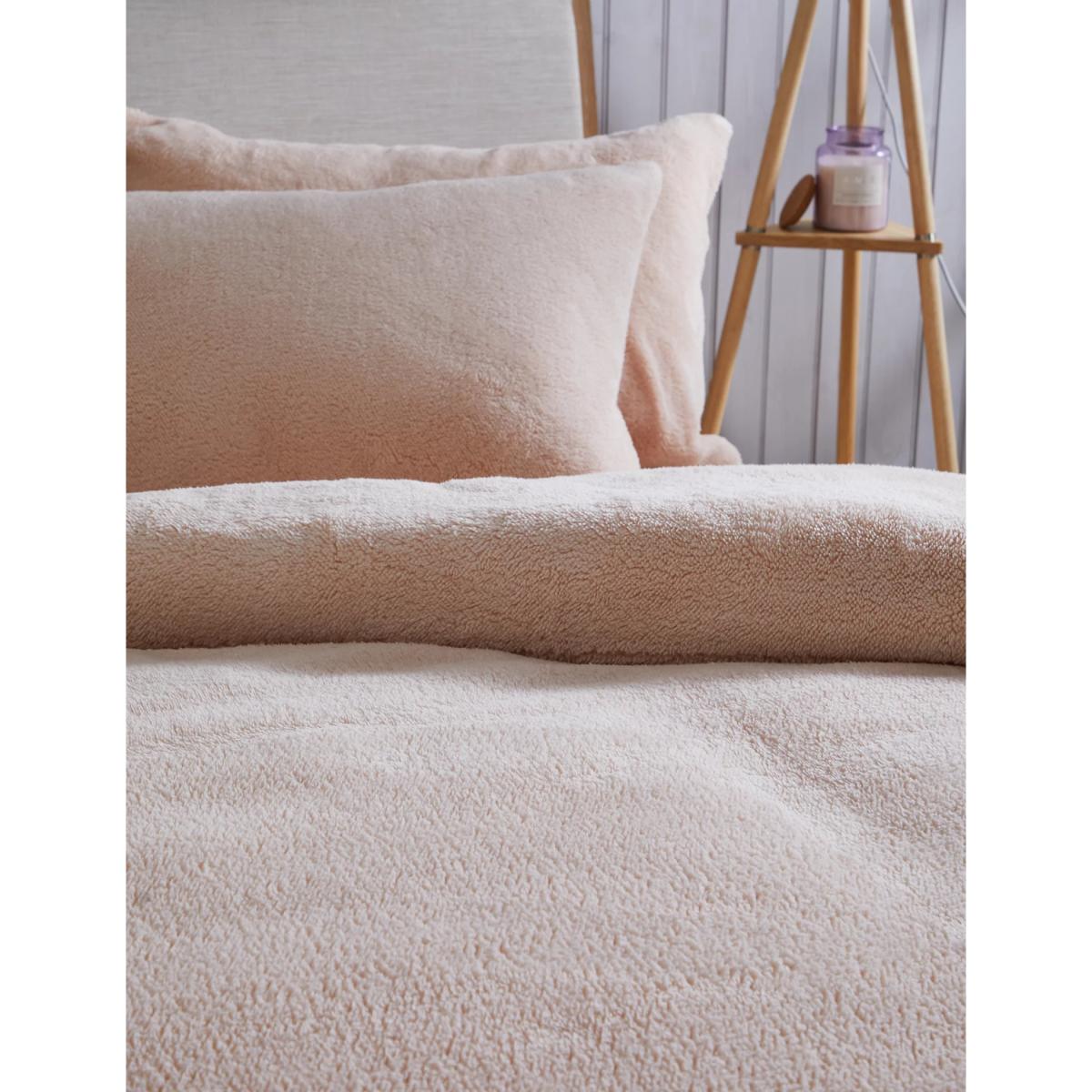 M&S Teddy Fleece Bedding Set - 6FT - Blush, Blush,Grey,Cream,Charcoal,Neutral – image 4