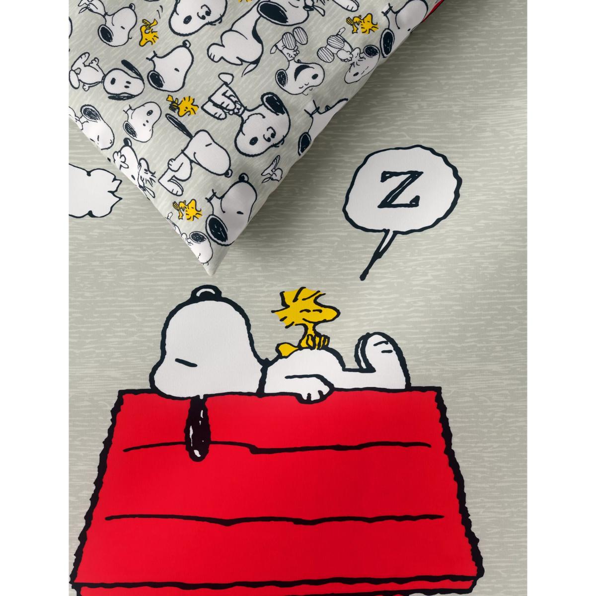 M&S Pure Cotton Snoopy™ Bedding Set - DBL - Grey Mix, Grey Mix – image 3
