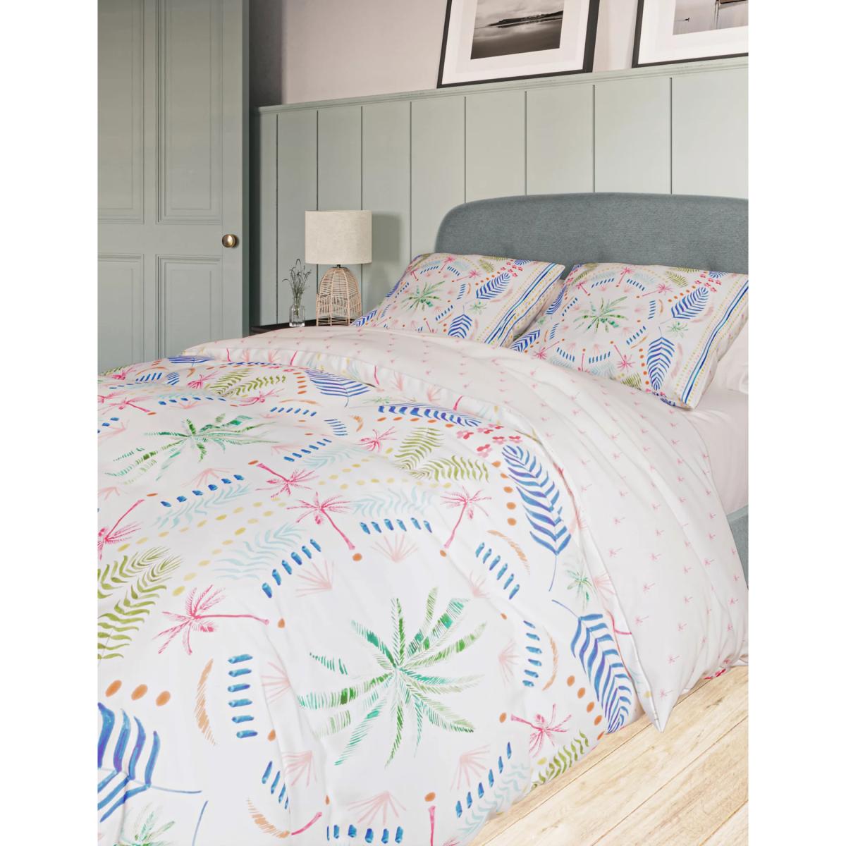M&S  Cotton Rich Hawaiian Bedding Set - DBL - Blue Mix, Blue Mix – image 4