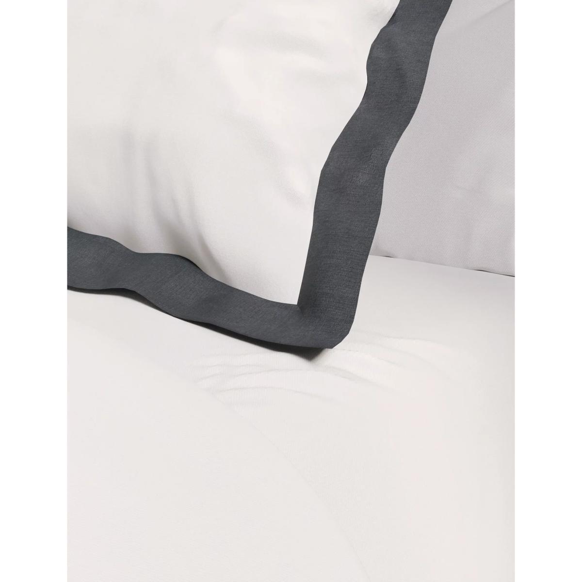 M&S Cotton Blend Oxford Edge Bedding Set - SGL - Dark Charcoal, Dark Charcoal – image 2