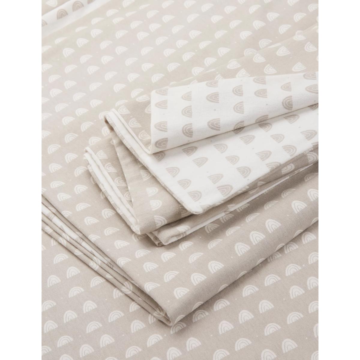 M&S Brushed Cotton Rainbow Bedding Set - 6FT - Neutral, Neutral – image 2