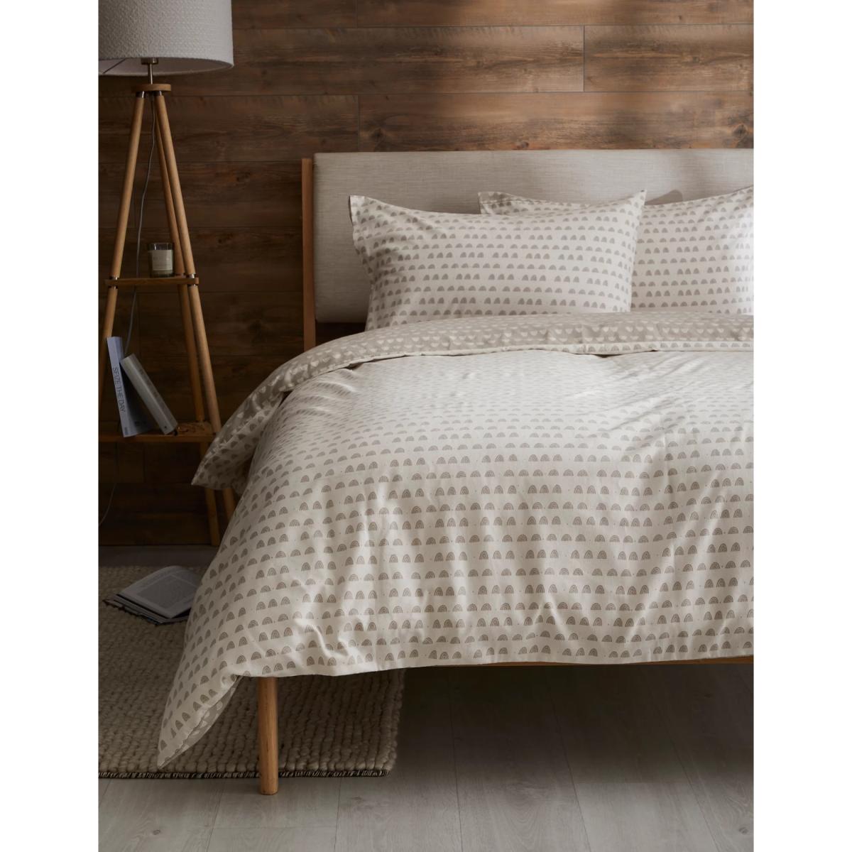 M&S Brushed Cotton Rainbow Bedding Set - 6FT - Neutral, Neutral – image 3