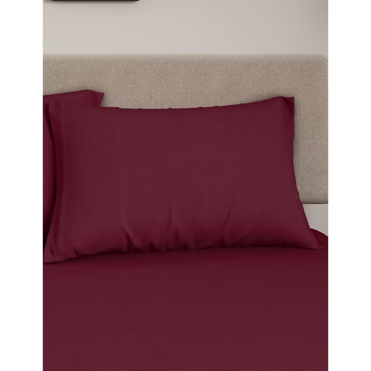 M&S Cotton Rich Percale Deep Fitted Sheet & Pillowcase - 5FT - Yellow, Yellow,Cream,Pale Green,Dark Berry,Thyme,Dusted Lilac,Medium Beige,Light Cranberry,Taupe – image 3