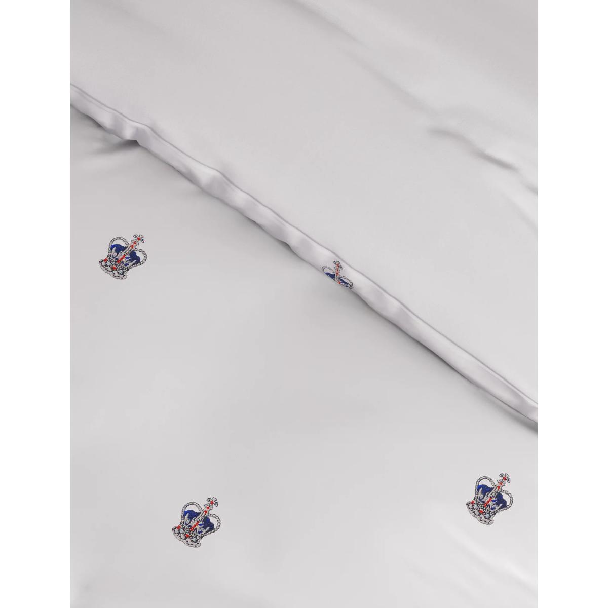 M&S Pure Cotton Crown Embroidered Bedding Set - SGL - Navy Mix, Navy Mix – image 5
