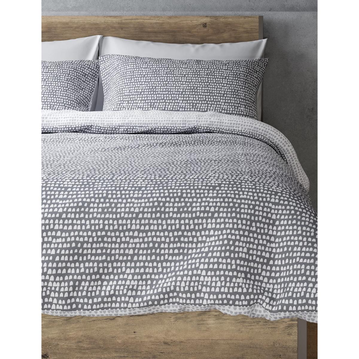 M&S Isla Geometric Bedding Set - 5FT - Grey, Grey – image 4
