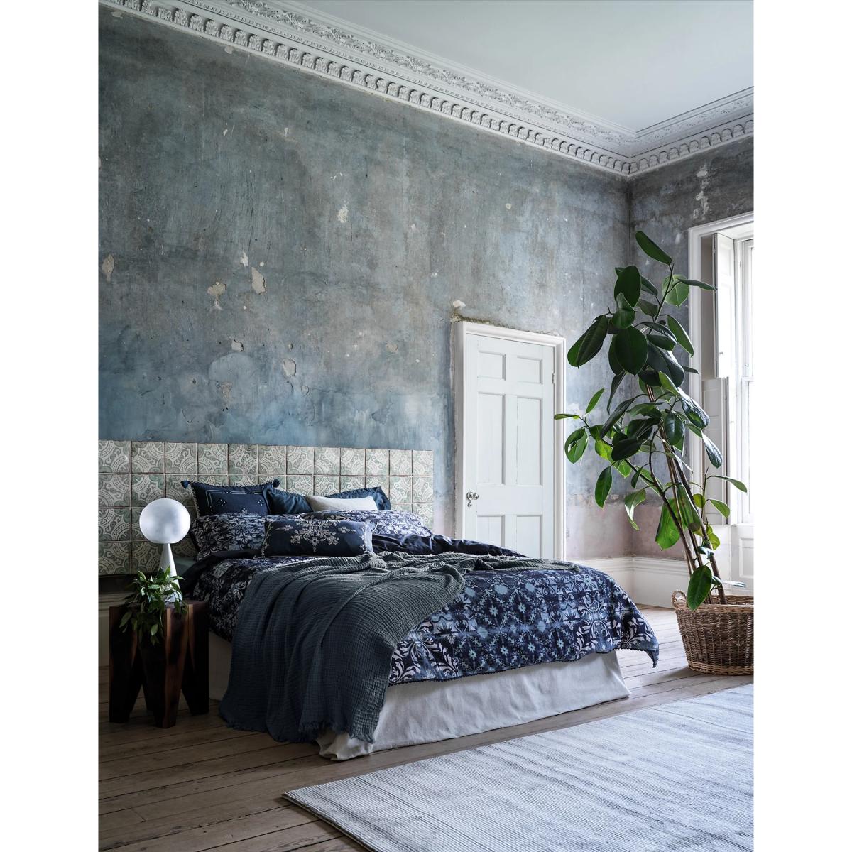 M&S X Fired Earth Paris Sandrine Bedding Set - 5FT - Navy Mix, Navy Mix – image 2