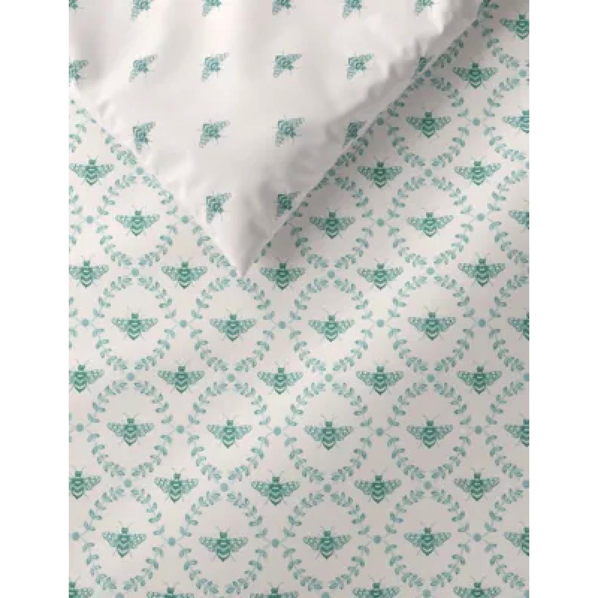 M&S Cotton Blend Bee Bedding Set - DBL - Sage Mix, Ochre,Grey Mix,Sage Mix
