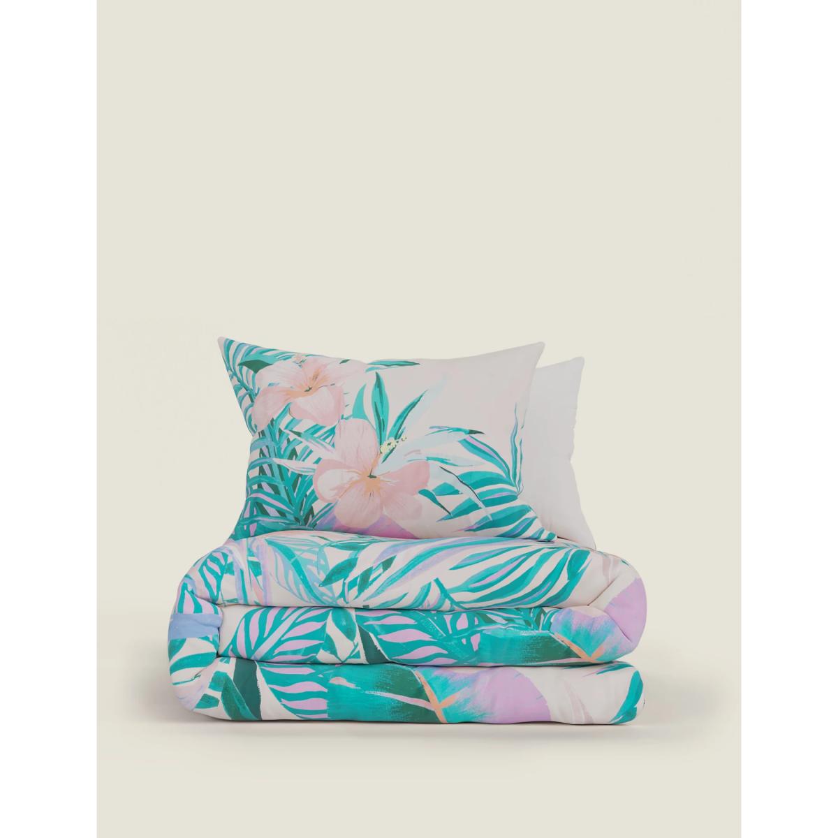 M&S  Pure Cotton Tropical Palm Bedding Set - 5FT - Multi, Multi – image 3