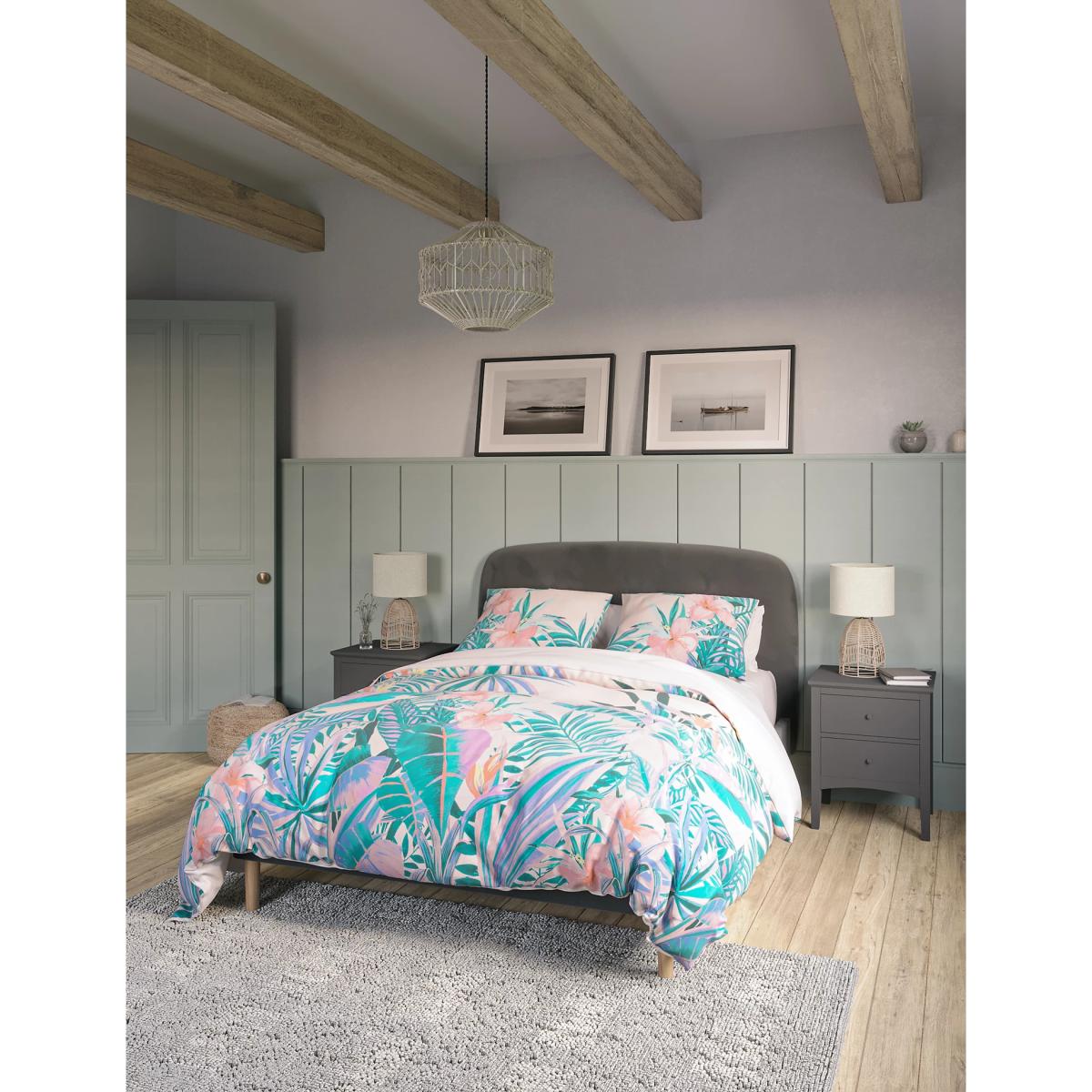 M&S  Pure Cotton Tropical Palm Bedding Set - 5FT - Multi, Multi – image 4