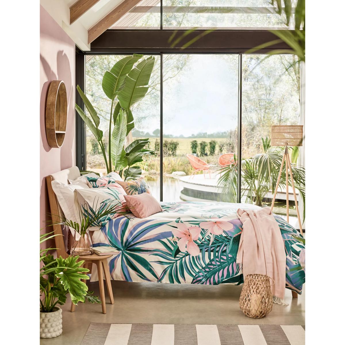M&S  Pure Cotton Tropical Palm Bedding Set - 5FT - Multi, Multi – image 5