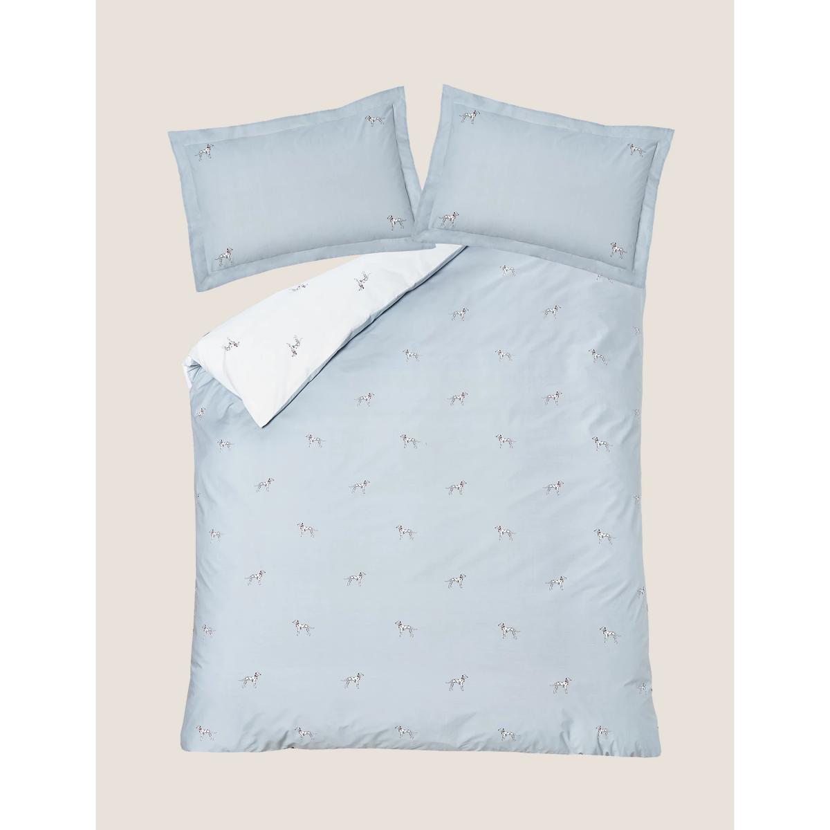 M&S Sophie Allport Pure Cotton Dalmatian Bedding Set - SGL - Sky Blue, Sky Blue – image 3