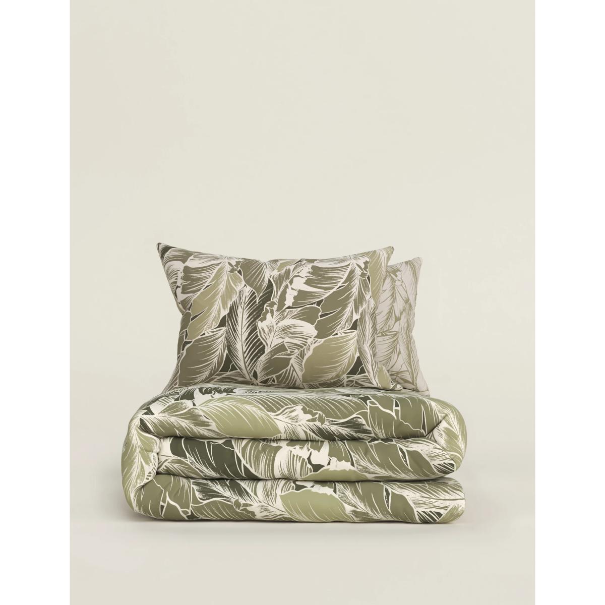 M&S Cotton Rich Botanical Palm Bedding Set - SGL - Green Mix, Green Mix – image 4