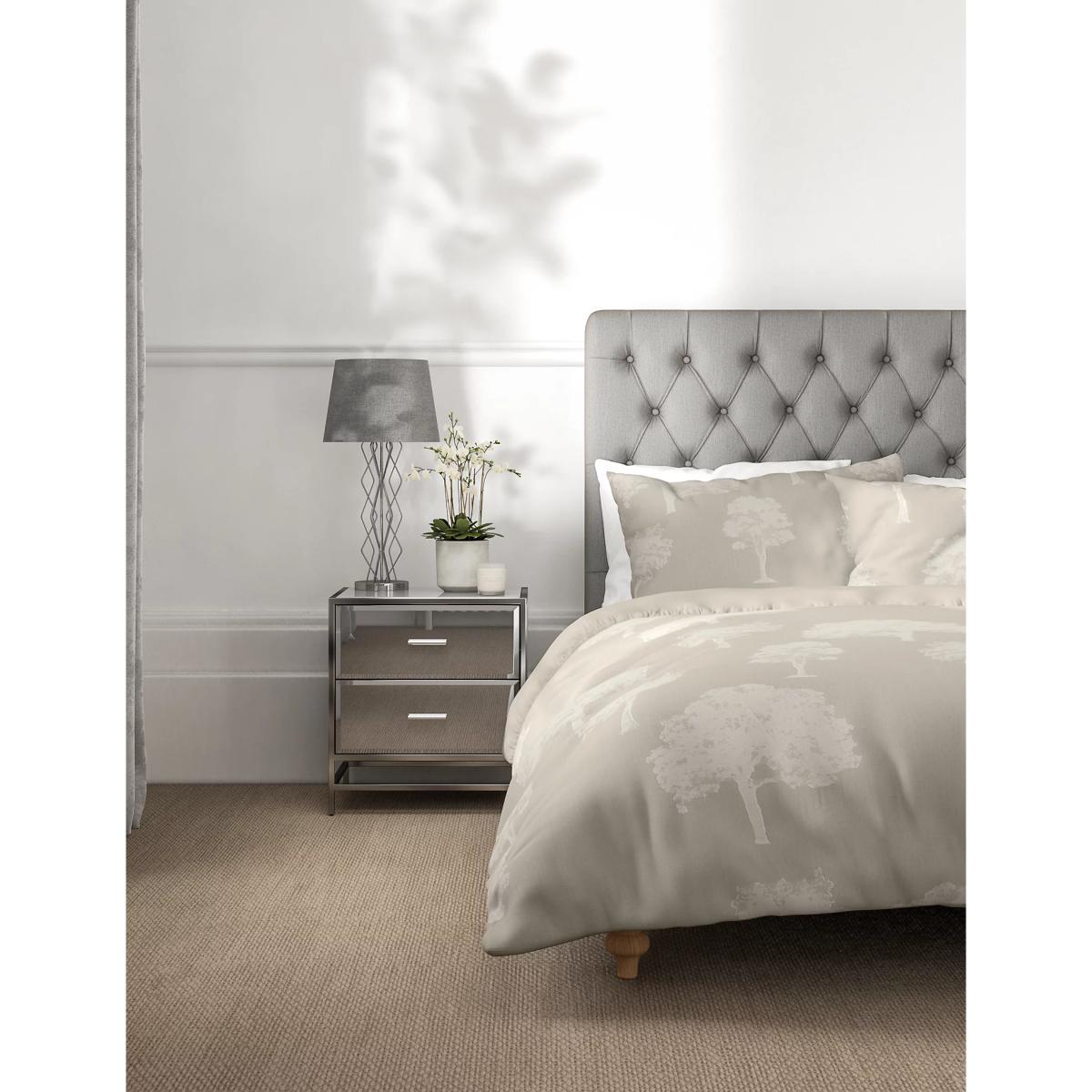 M&S Cotton Rich Tree Jacquard Bedding Set - 6FT - Neutral, Neutral – image 4