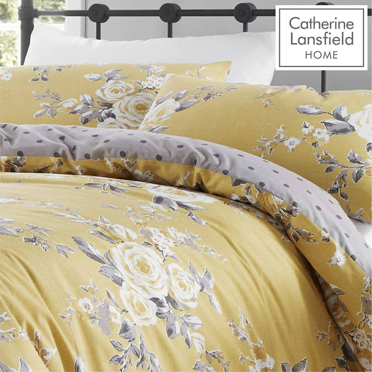 Catherine Lansfield Canterbury Ochre Quilt Set – image 2