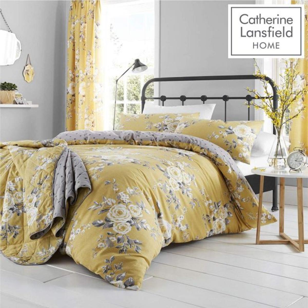 Catherine Lansfield Canterbury Ochre Quilt Set – image 1