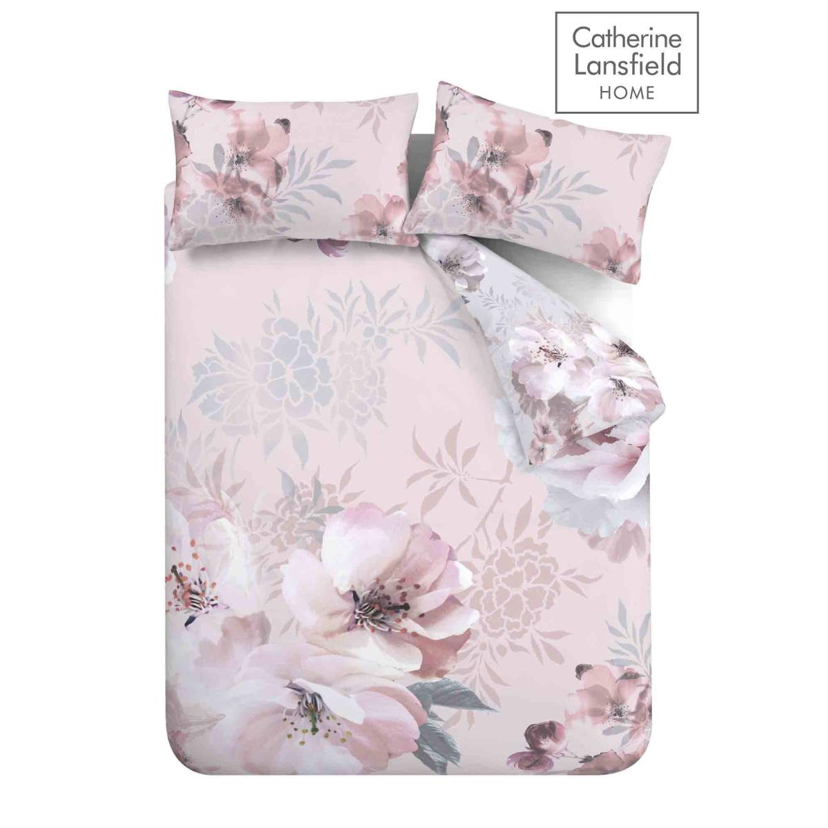 Catherine Lansfield Dramatic Floral Quiltset Blush – image 6