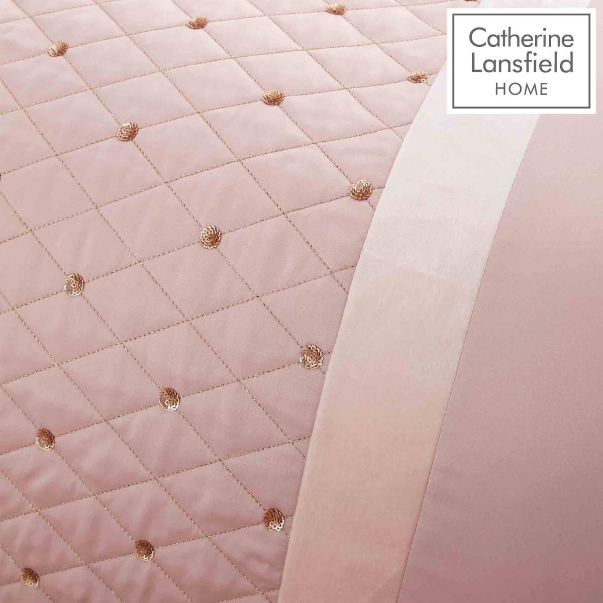 Catherine Lansfield Sequin Cluster Quiltset Blush – image 3