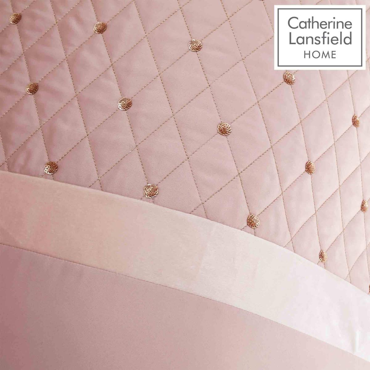 Catherine Lansfield Sequin Cluster Quiltset Blush – image 4