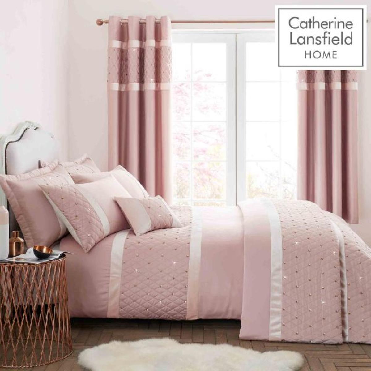 Catherine Lansfield Sequin Cluster Quiltset Blush – image 1