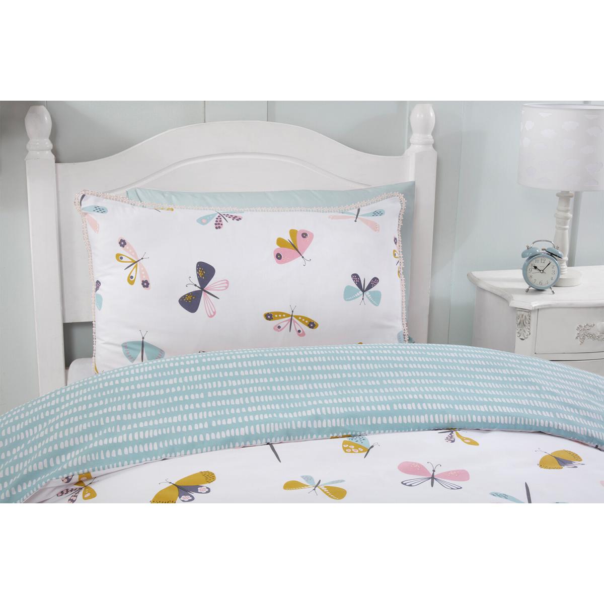 Butterfly Duvet Cover and Pillowcase Set - White – image 7