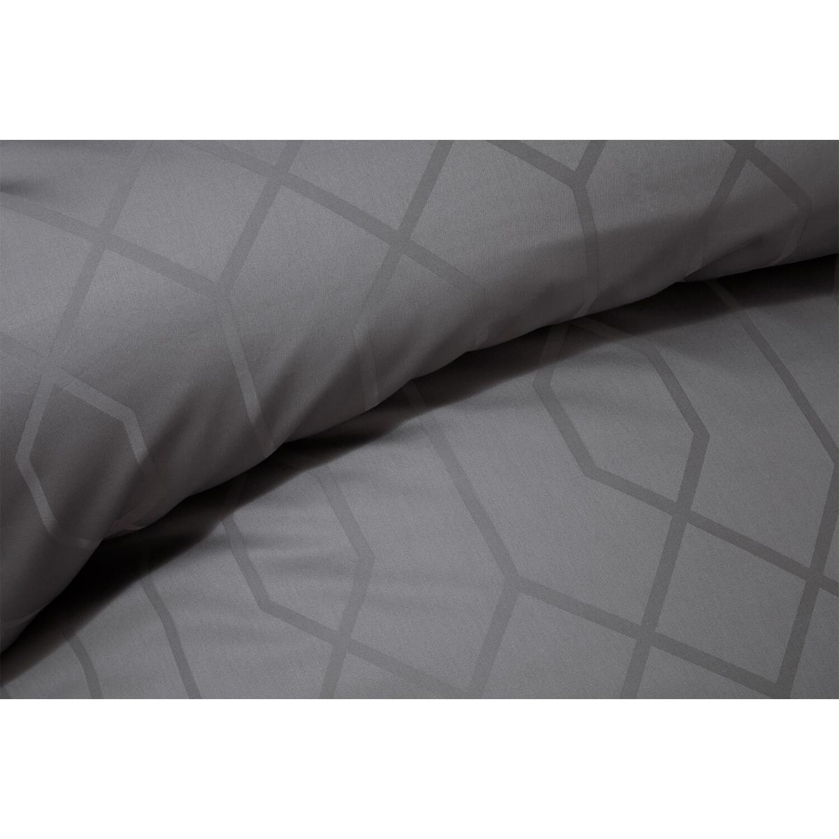 Imani Jacquard Duvet Cover and Pillowcase Set  - Grey / Superking – image 4
