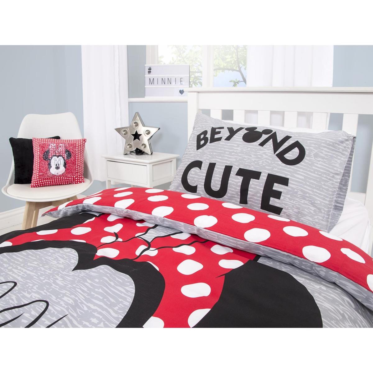 Minnie Mouse Cute Panel Duvet Cover and Pillowcase Set - Red – image 5
