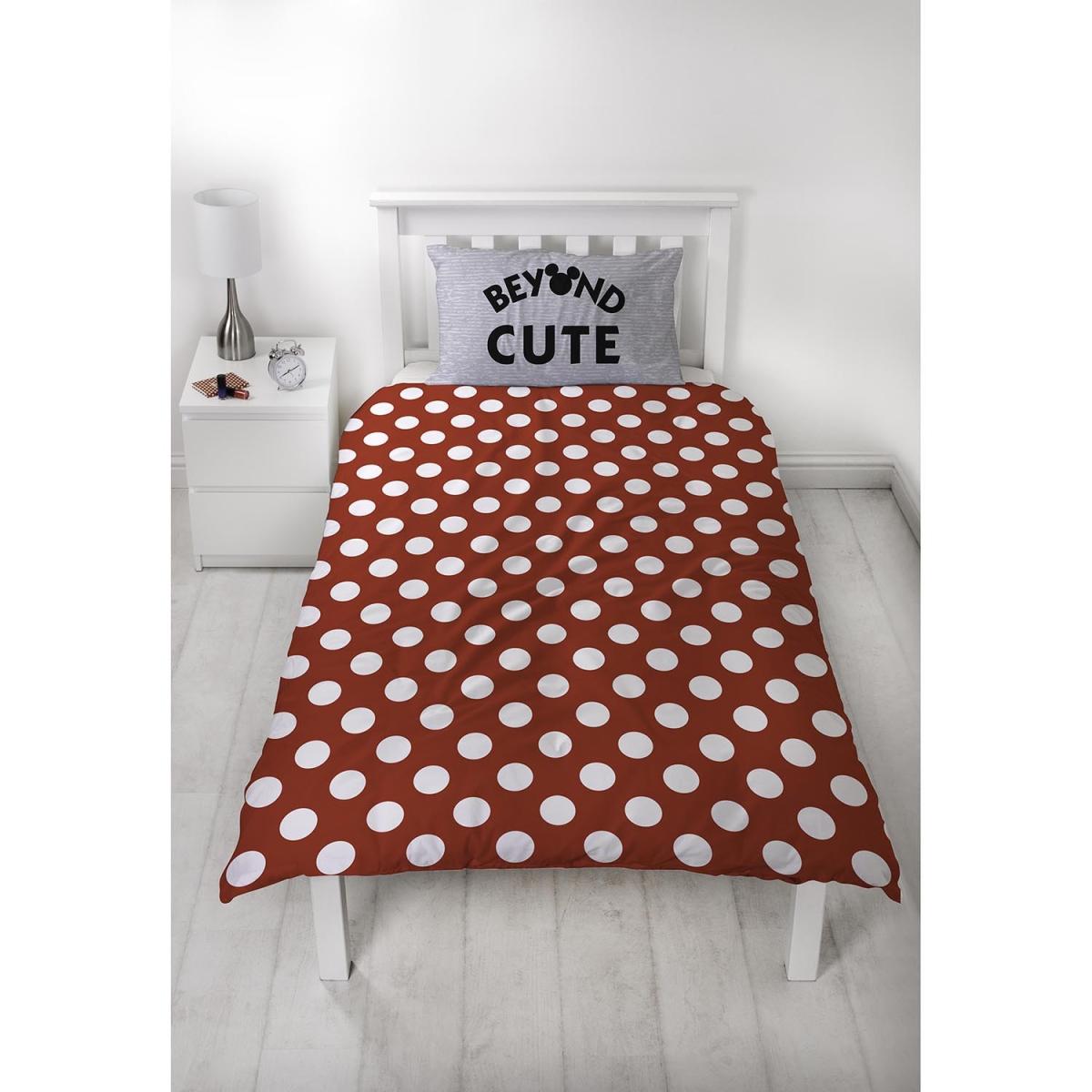 Minnie Mouse Cute Panel Duvet Cover and Pillowcase Set - Red – image 7