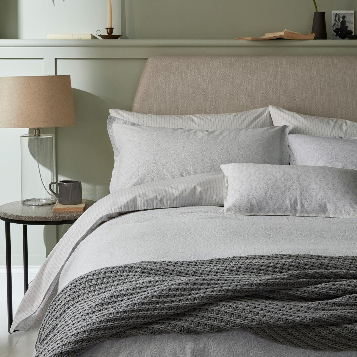 Silva Organic Cotton Bedding and Pillowcase By Murmur in Cloud Grey – image 2