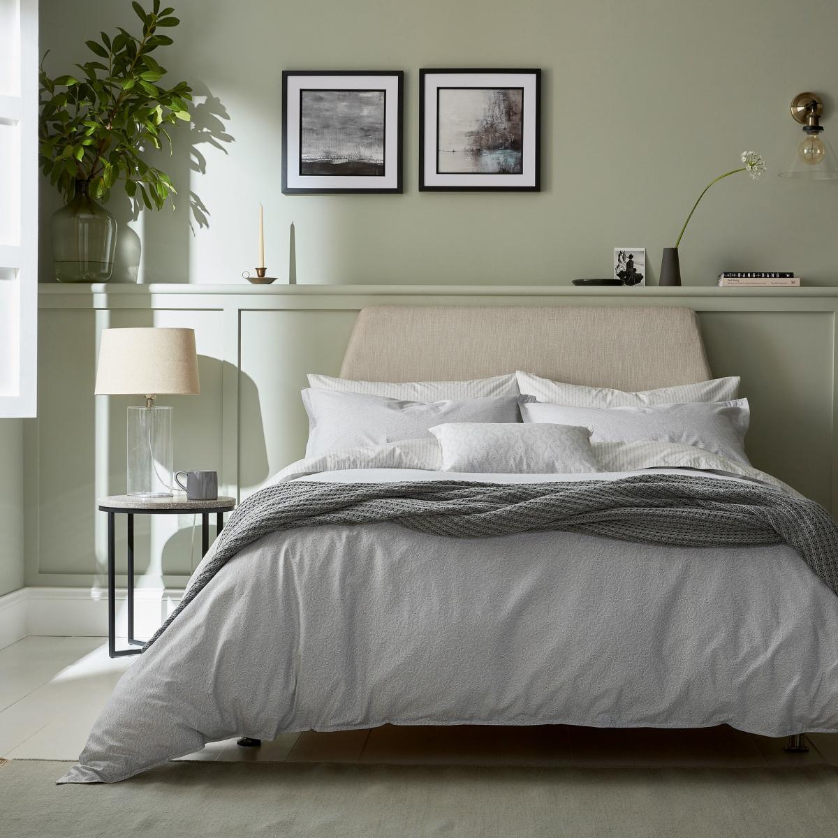 Silva Organic Cotton Bedding and Pillowcase By Murmur in Cloud Grey – image 1