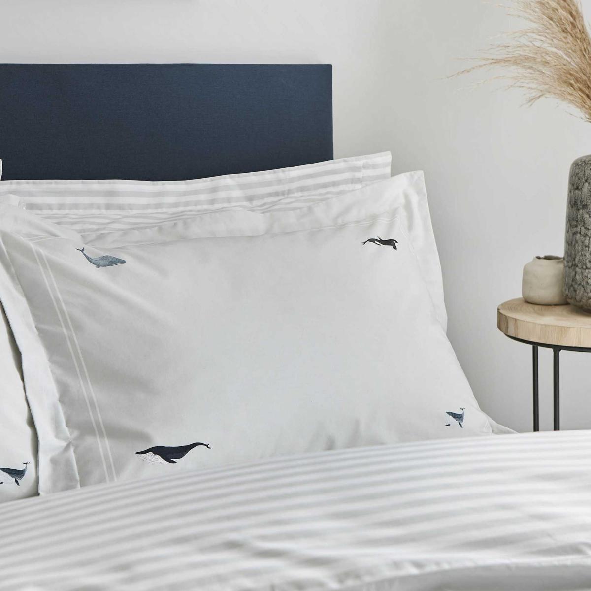 Whale Bedding and Pillowcase By Sophie Allport in Seafoam – image 2