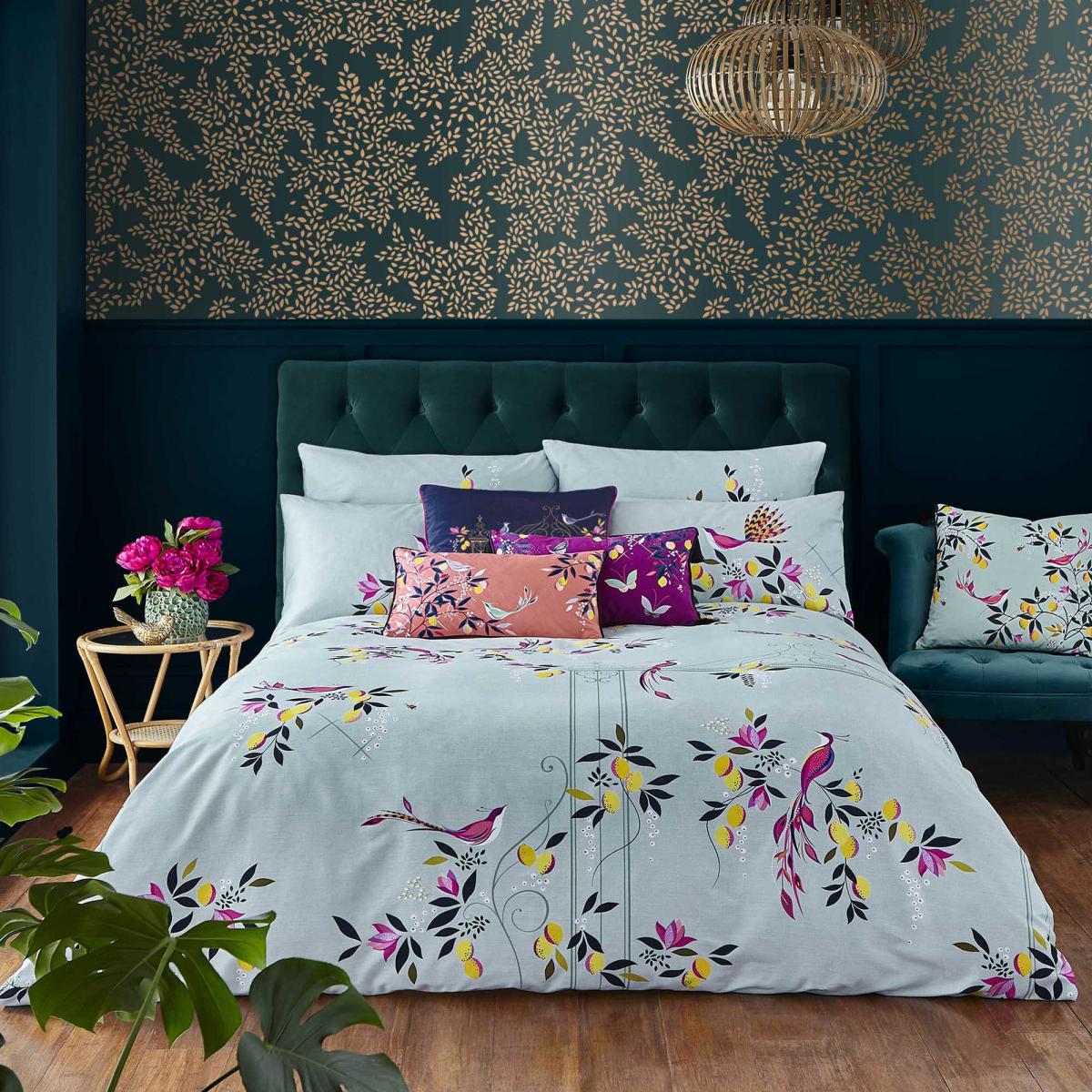 Bird Gate Bedding and Pillowcase By Sara Miller in Blue – image 1