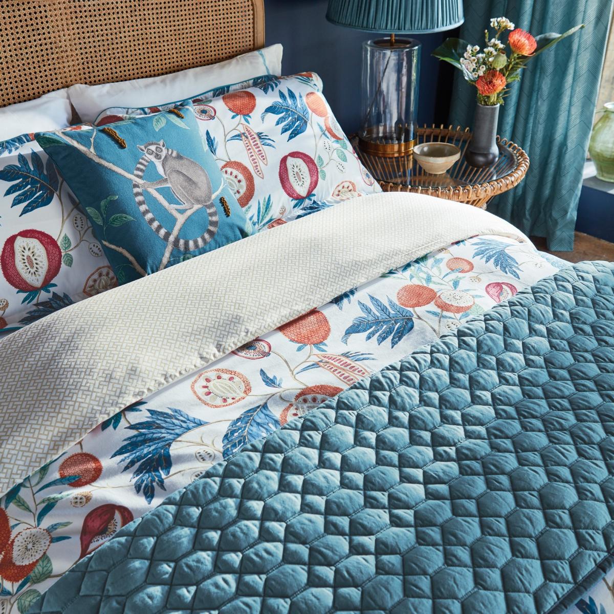 Jackfruit Designer Bedding and Pillowcase By Sanderson in Indigo – image 2