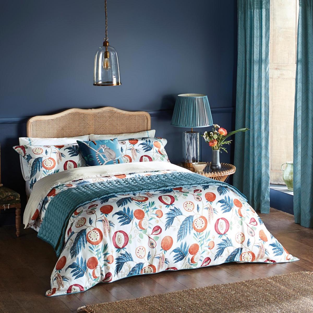 Jackfruit Designer Bedding and Pillowcase By Sanderson in Indigo – image 1