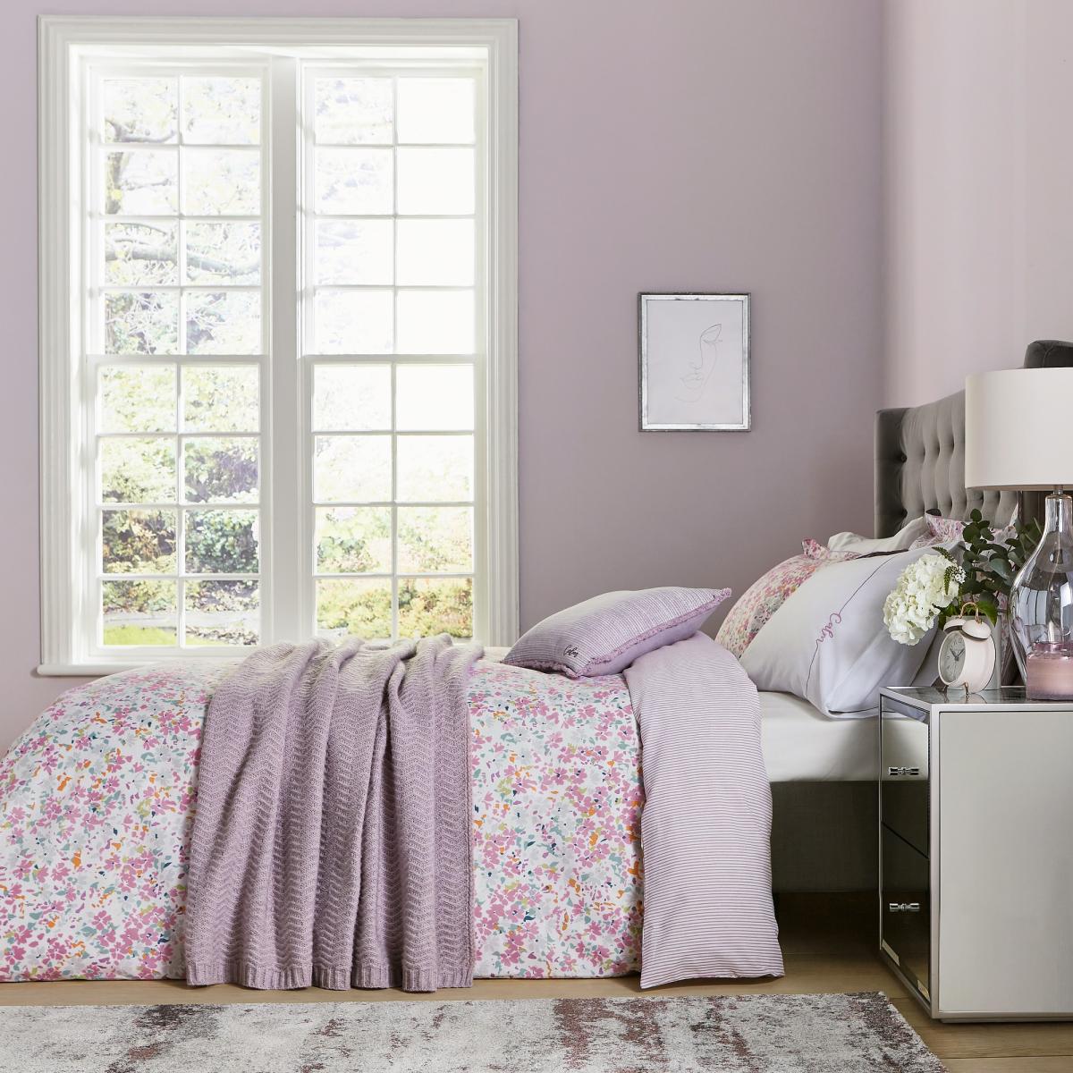 Calm Daisy Floral Bedding by Katie Piper in Pink Lilac – image 2