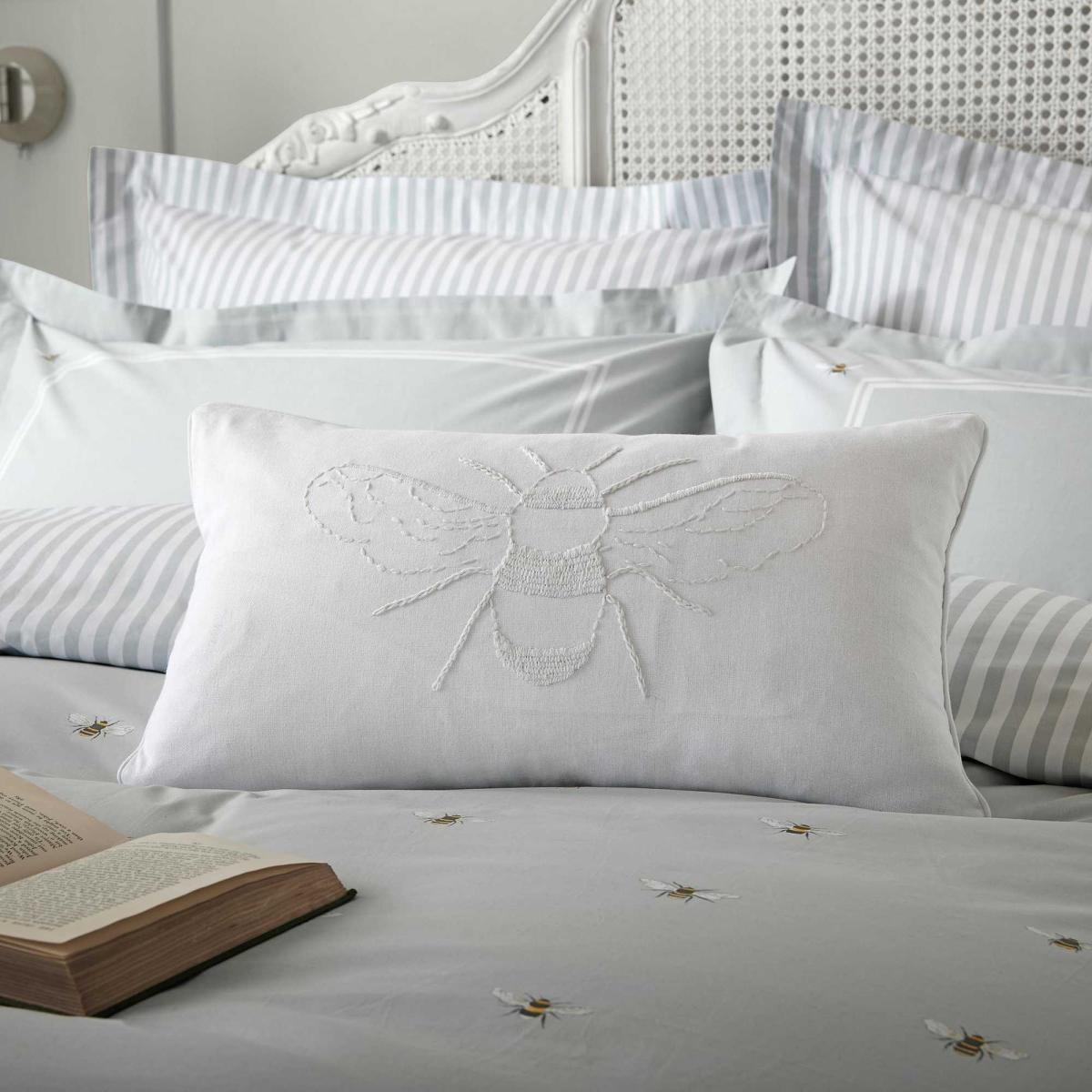 Bees Bedding and Pillowcase By Sophie Allport in Duckegg Blue – image 2